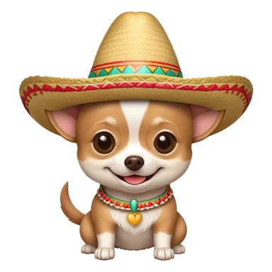 Chihuahua wearing sombrero  sticker