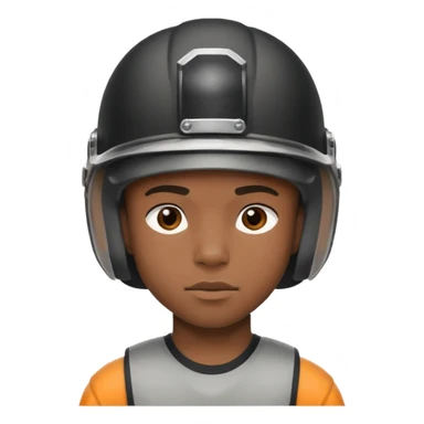 skateboarder black boy mugshot with helmet sticker