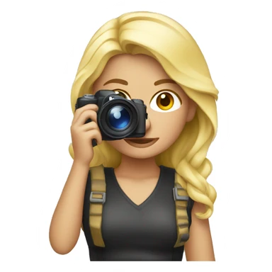 blonde photographer sticker