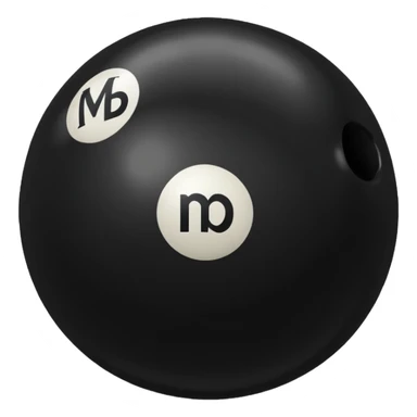 Black pull Ball with MB written on it. Nothing else no holes or anything. sticker