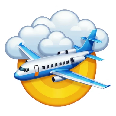 Crée un emoji en pixel art combinant 🛫 (avion au décollage) et 🌤️ (soleil derrière un nuage).
Style : rétro pixel art, résolution 32x32 pixels.
Format : PNG avec fond transparent. sticker