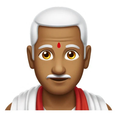 
A muscular South Indian Brahmin priest with a Thenkalai namam (a vertical white line with a red base) adorning his forehead, exuding strength and spiritual intensity. sticker