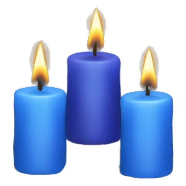Advent wreath with only one blue candle. 1 blue candle burning sticker