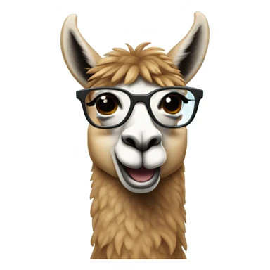 lama with glasses talking on the phone sticker