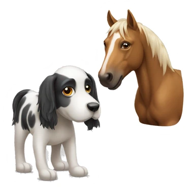 dog and horse but one being sticker