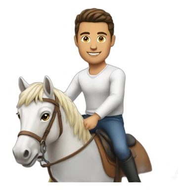 Cristiano sur un cheval sticker
