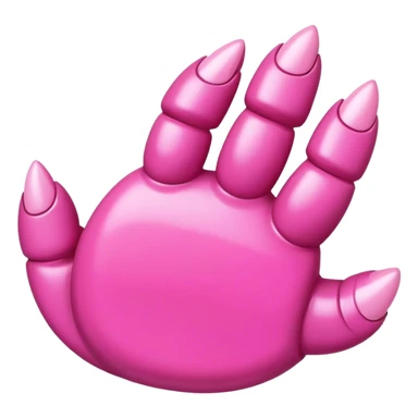 pink claw clip sticker
