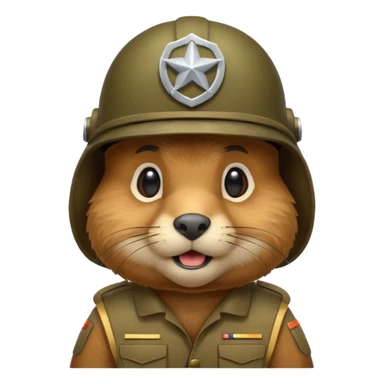 gopher wearing a military helmet sticker