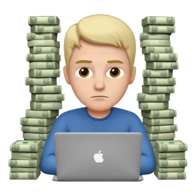 aktien experte er sitz am laptop und verdient durchs traden geld

geld sollte um ihn herum sein sticker