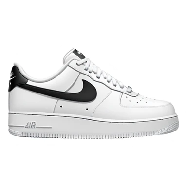 White Nike Air Force 1 sneaker with clean design and Nike swoosh sticker