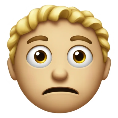 a face that is puzzled as to what is happening and a slight disgust sticker