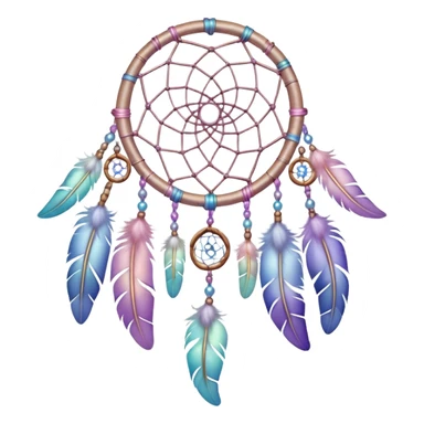 Iridescent pastel dreamcatcher sticker