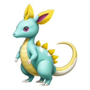 Leavanny-Gallade-Ampharos-Inteleon-Nidoqueen-Fakémon-Pokémon-hybrid-fusion-creature, full body sticker