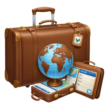 TRAVEL , travel bag , pass board, plane, glob sticker