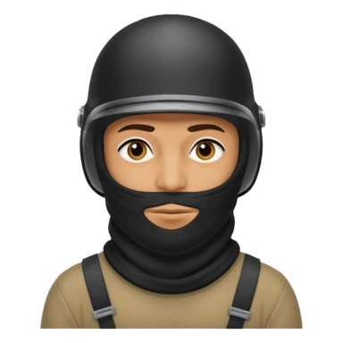 
Iraqi man soldier in helmet and balaclava sticker
