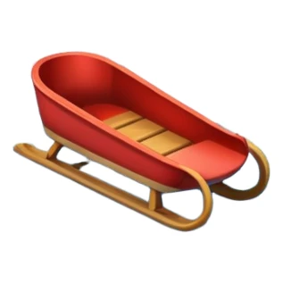 An icon showing a small sled down an icy track. The scene includes dynamic motion lines, icy curves, and a snowy mountain backdrop under a crisp blue sky. Transparent background emphasizes the speed and intensity of the sport. sticker