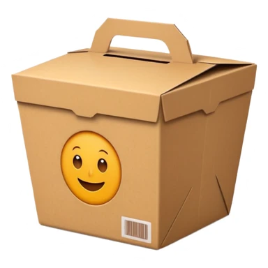 food take away box sticker