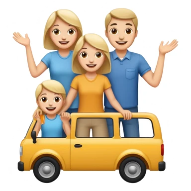 Moving familt sticker