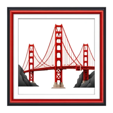 Golden Gate Bridge 🌉 in frame sticker