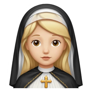 Blonde girl with Catholic veil sticker