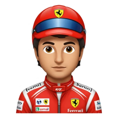carlos sainz ferrari. make him look exactly like carlos sticker