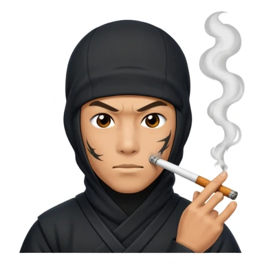 Ninja fumando sticker