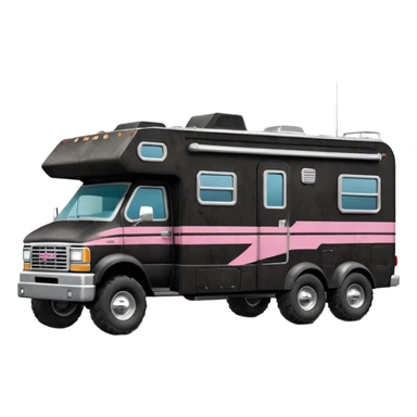 Aerodynamic racing Streamlined retro dilapidated dusty hillbilly-Barbie Vader styled motor home rv off-roading rock-climbing 4x4 desert Winnebago party monster truck  sticker