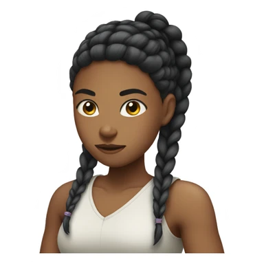 Girl with braids ready to fight sticker