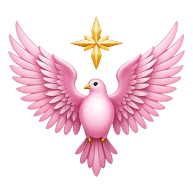 6 wings emblem holy light pink sticker