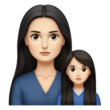 Demi Moore serious up to the waist sticker