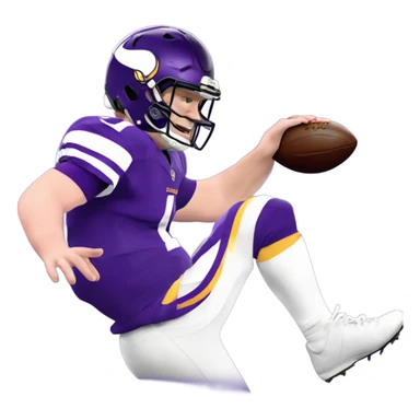 Minnesota vikings quarterback Sam Darnold fumbling the ball sticker