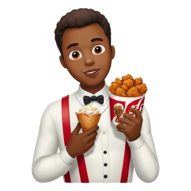 Black man with kfc chicken sticker
