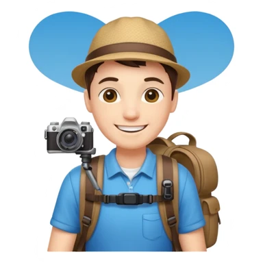 city tourist with camera sticker