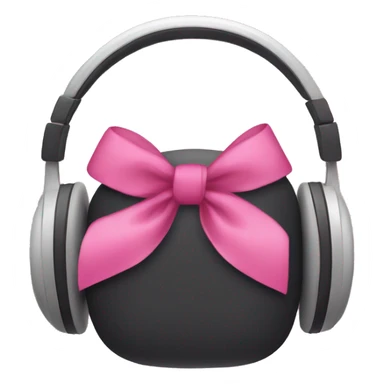 headphones with pink bows on them sticker