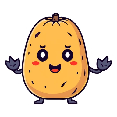 Evil scary potato sticker