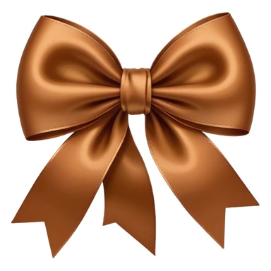 Brown bow ribbon sticker