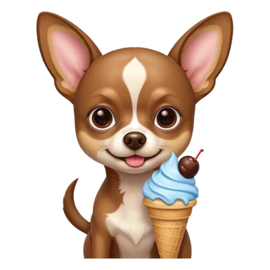 Chihuahua with ice cream sticker