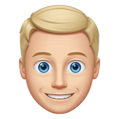 Dave England (b.1969) with blue eyes sticker