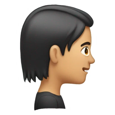 Putting hair behind the ear sticker