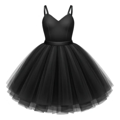 cinematic-realistic-black-tutu,-layers-of-fine,-soft-tulle-forming-a-voluminous-and-airy-skirt,-delicate-folds-catching-the-light,-slightly-frayed-edges-adding-authenticity,-glowing-softly-with-a-warm-and-ethereal-elegance sticker