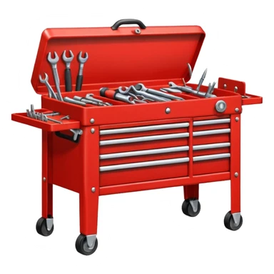 red mechanic tool table sticker
