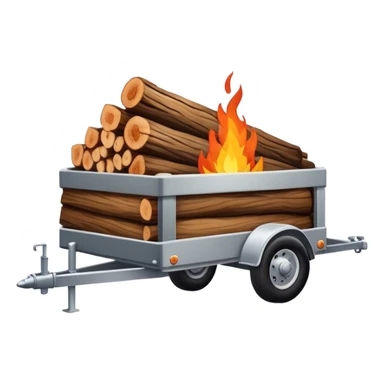 Fire wood in a trailer  sticker