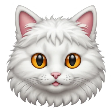 cat white with black spot sticker