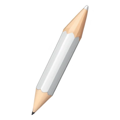 white colored pencil with a sharp tip sticker