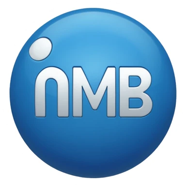 Blue Ball with MB written on it sticker