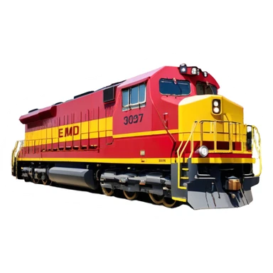 Diesel Locomotive - EMD SD70 (Model Year: 2021) (Iconic colour: Red and yellow) sticker