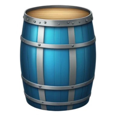 blue barrel of glass sticker
