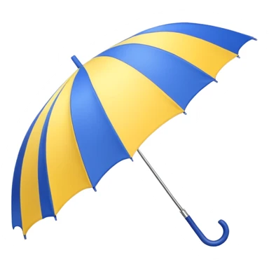 umbrella summer blue and yellow sticker