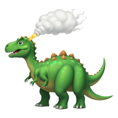 Dinosaur farting from his butt sticker