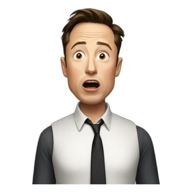Shocked Elon Musk sticker